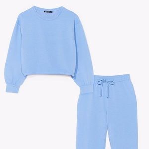 Nasty Gal Blue Sweatsuit
